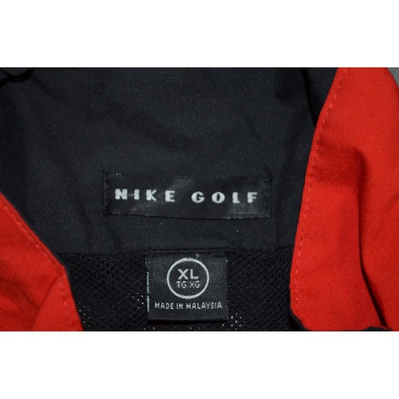 VINTAGE Nike Golf Jacket Mens Large Red Storm-FIT Windbreaker Full Zip Y2K - Picture 4 of 13